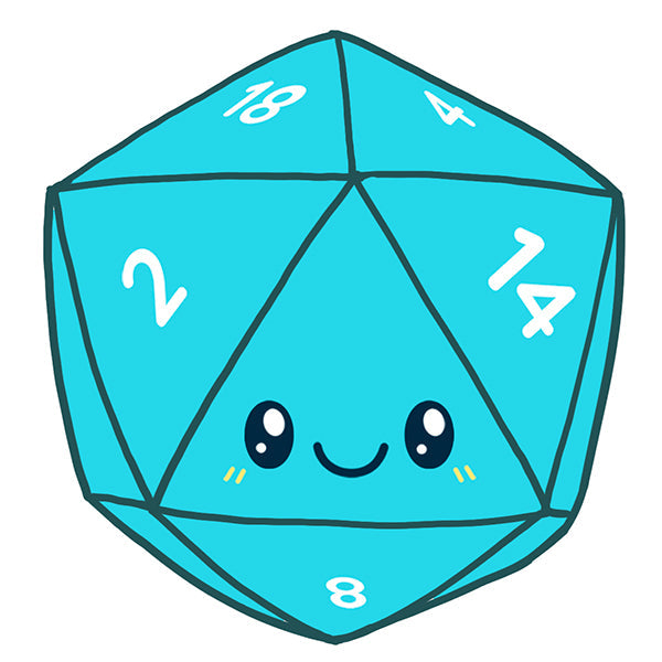 Blue D20 Dice